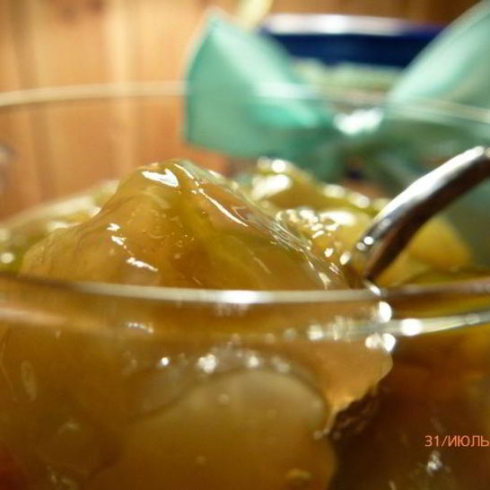 Рецепт джема из кабачков с изюмом, лимоном и имбирем