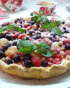 Кростата с абрикосовым джемом и рикоттой