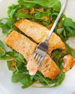 Лосось в апельсиновом джеме