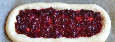 песочные полоски с джемом и орехами. Шаг 5