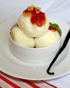 Рисовые кнедлики с томатным джемом