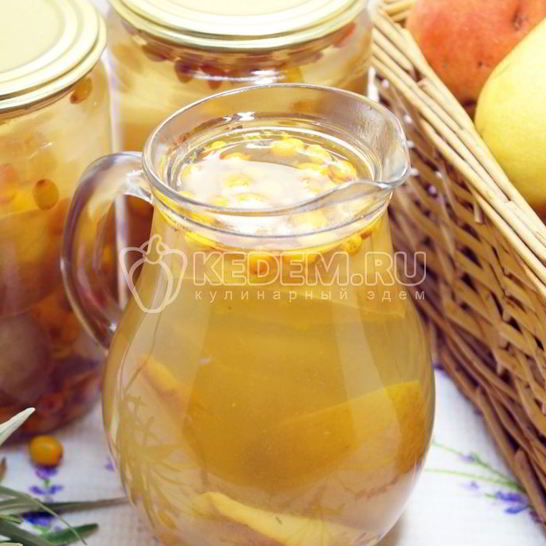 Рецепт компота из груш с облепихой