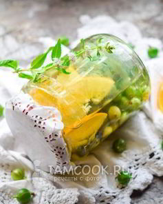 Компот из крыжовника с апельсином