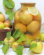 Компот из целых яблок на зиму