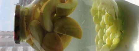 компот из винограда с яблоками в зиму. Шаг 4