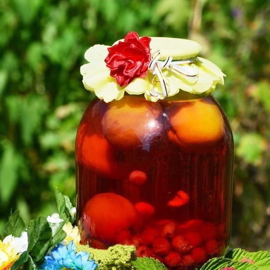 Рецепт компота из вишни и малины