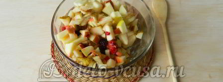 компот из яблок, груш и ягод. Шаг 2