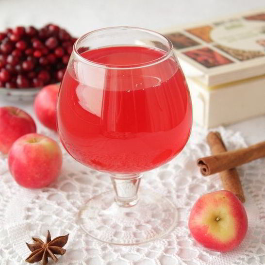 Рецепт компота клюквенно-яблочный пряный