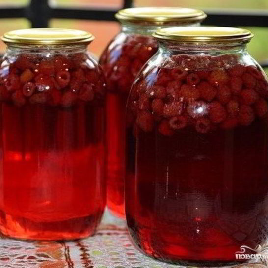 Рецепт малинового компота на зиму