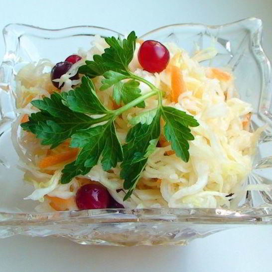 Рецепт квашеной капусты с клюквой