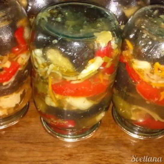 Рецепт баклажанов маринованных с цветной капустой и гогошарами