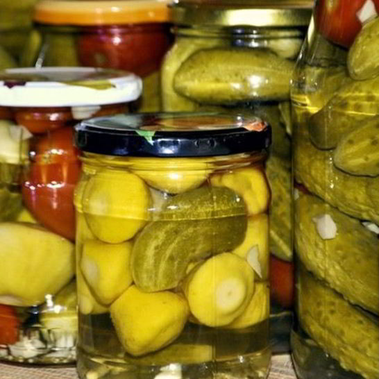 Рецепт маринованных огурцов с патиссонами