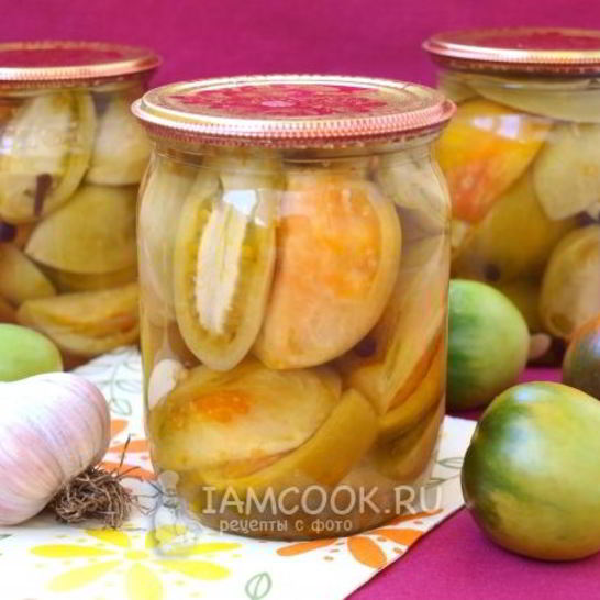 Рецепт маринованных зеленых помидоров на зиму