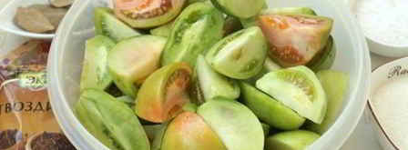 маринованные зеленые помидоры на зиму. Шаг 3