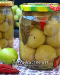 Маринованные зеленые помидоры Пальчики оближешь