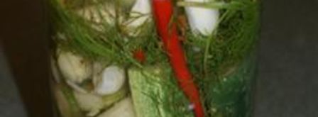 остренькие маринованные огурчики с укропом. Шаг 2