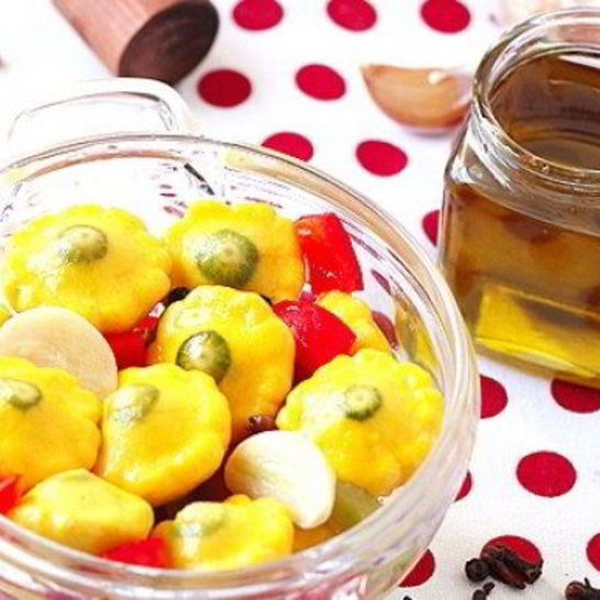 Рецепт патиссонов, маринованных с перцем