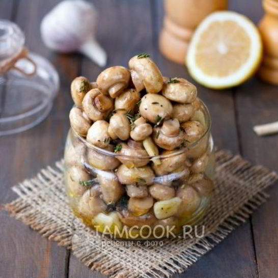 Рецепт шампиньонов, маринованных без уксуса