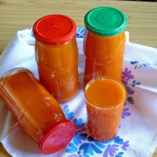 Рецепт морковного сока на зиму