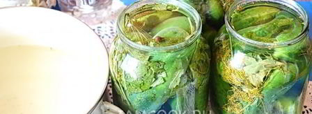 огурцы на зиму в литровых банках. Шаг 7