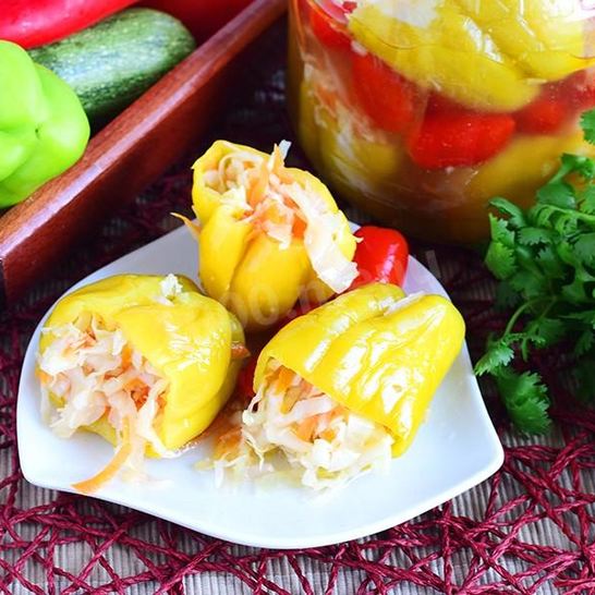 Рецепт перца фаршированного овощами на зиму по-болгарски
