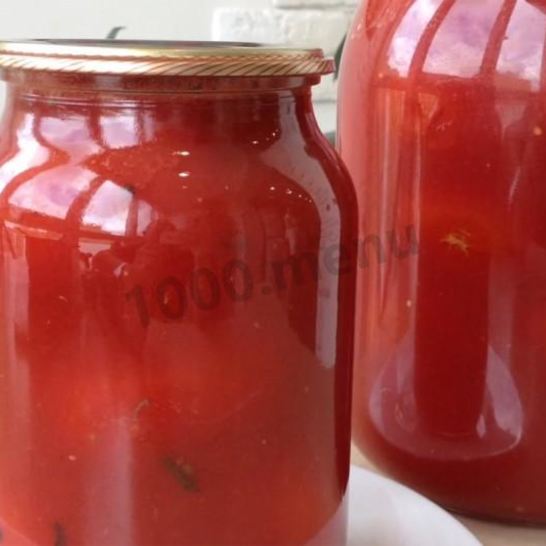 Рецепт помидоров в томатной заливке на зиму