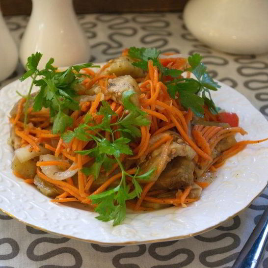 Рецепт синеньких с морковкой квашеные