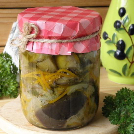 Рецепт синеньких с морковкой по-корейски на зиму