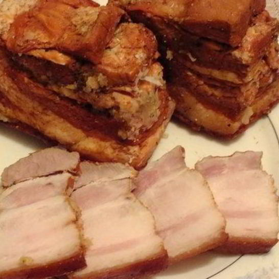 Рецепт домашнего сала с чесноком в луковой шелухе