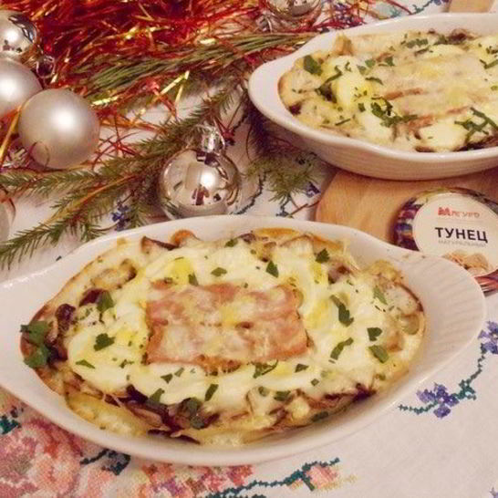 Рецепт консервированного тунца в сметане