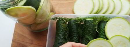 малосольные огурчики и кабачки. Шаг 4