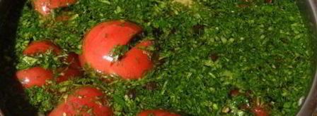 малосольные помидоры с зеленью. Шаг 8