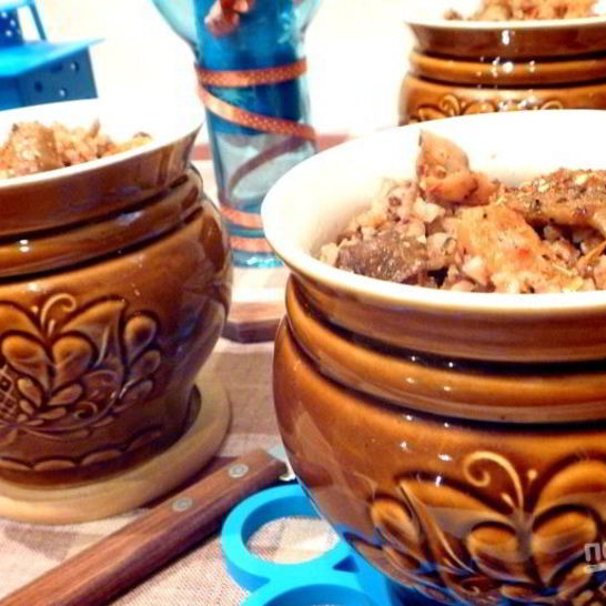 Рецепт сушеных грибов в горшочках