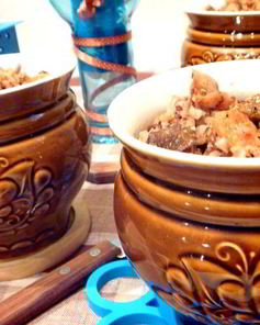 Сушеные грибы в горшочках