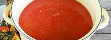 томатный сок через мясорубку на зиму. Шаг 7