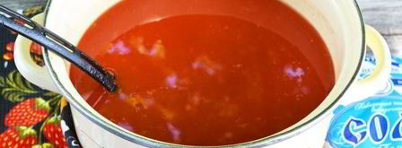 томатный сок через мясорубку на зиму. Шаг 8