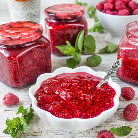 Рецепт быстрого малинового варенья