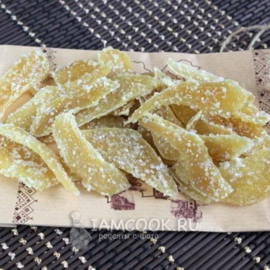 Рецепт цукатов из имбиря