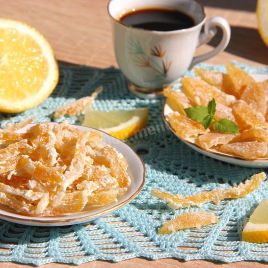 Рецепт цукатов из лимонной кожуры