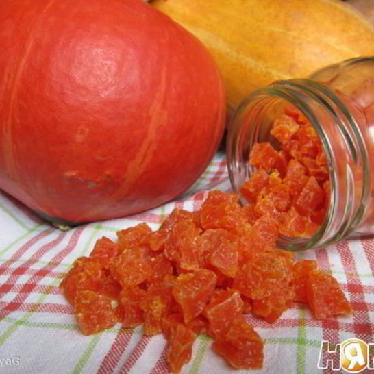 Рецепт цукатов из тыквы