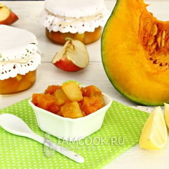Рецепт варенья из тыквы с яблоками на зиму