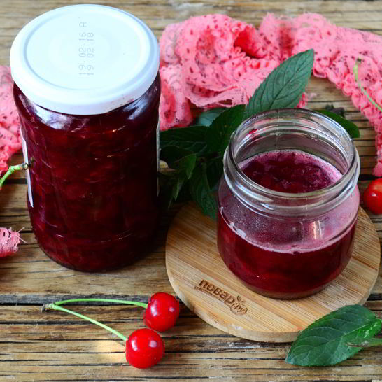 Рецепт вишневое варенье с мятой