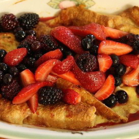 Рецепт ягод на французском тосте