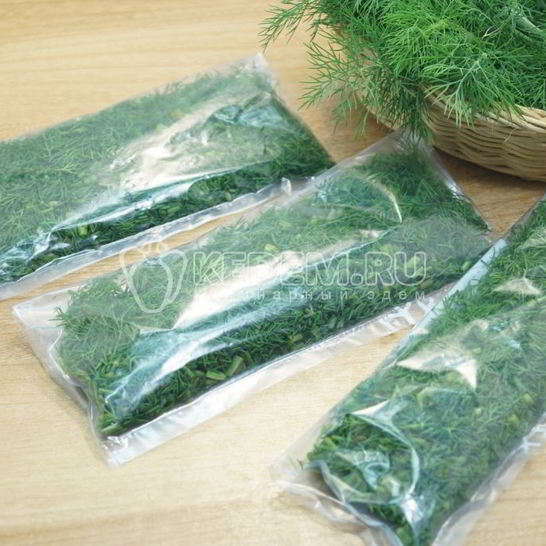 Рецепт заморозки укропа на зиму