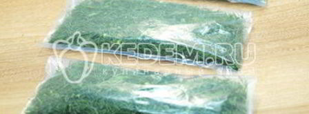 заморозка укропа на зиму. Шаг 4