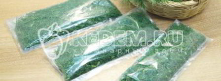 заморозка укропа на зиму. Шаг 5