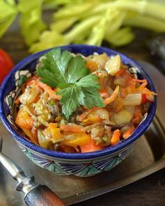 Баклажан с капустой картошкой