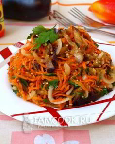Баклажаны по-корейски с морковью