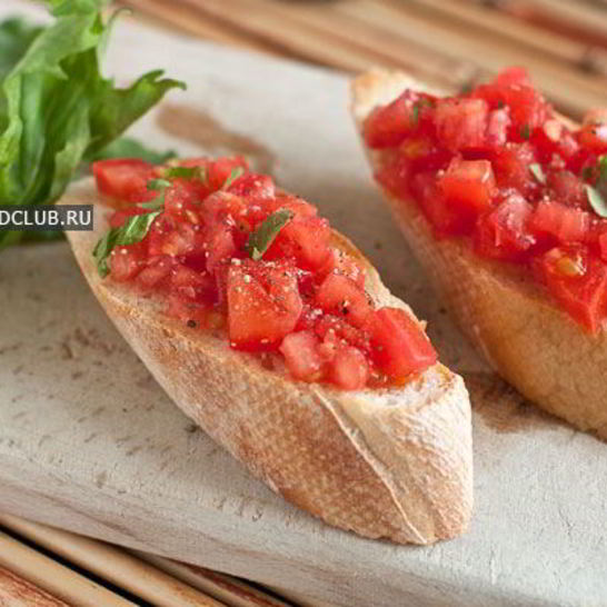 Рецепт брускетты с помидорами