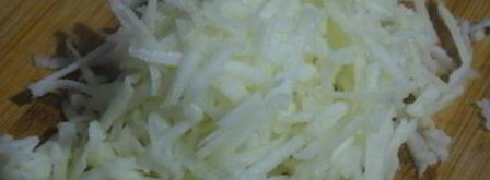 бутербродная намазка из крабовых палочек и яблока. Шаг 5